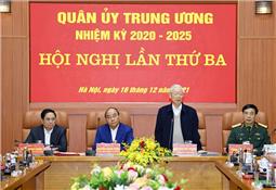 Tổng Bí thư Nguyễn Phú Trọng chủ trì Hội nghị lần thứ ba, Quân ủy Trung ương nhiệm kỳ 2020-2025